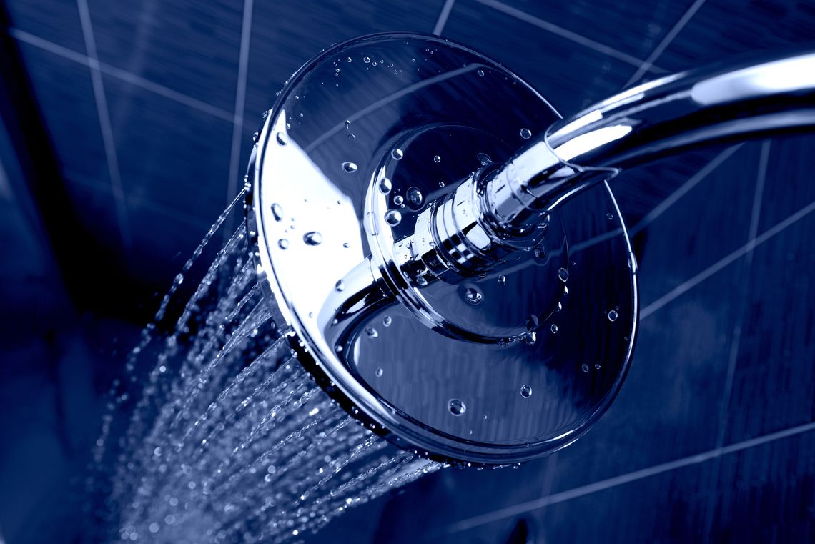 A water saving showerhead in a Vancouver shower