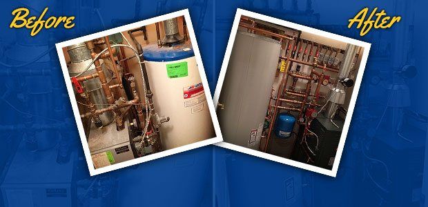 plumbing before after