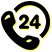 24 hour phone icon